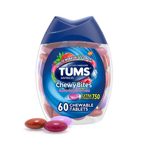 Tums Chewy Bites for Gas Relief, Antacid for Gas, Lemon Strawberry, 28 Ct - Walmart.com