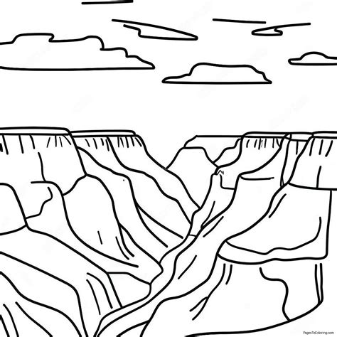Grand Canyon Sunset Coloring Page (29584-23858)