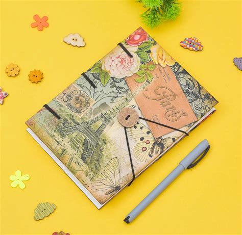 DOMUS STORE CORPORATIONS Handmade Printed Cardboard Journal Diary with ...