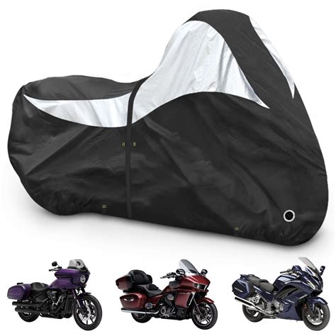 Zenicham 600D Motorcycle Cover，Heavy Duty Waterproof Motorcycle Covers Outdoor Storage with Lock ...