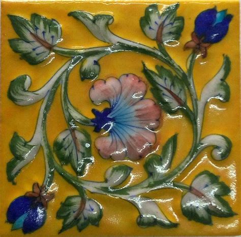 Floral Motif Embossed Tile – NEERJA INTERNATIONAL INC