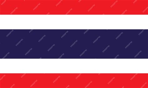 Premium Vector | National Thailand flag official colors and proportions Vector illustration EPS ...