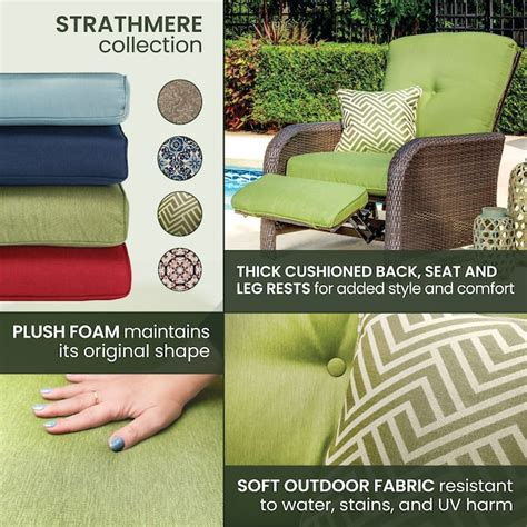 Hanover Strathmere Wicker Brown Steel Frame Stationary Recliner Chair ...