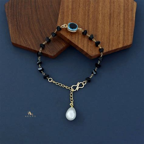 Evil Eye Pearl Drop Bracelet – Adore By Priyanka