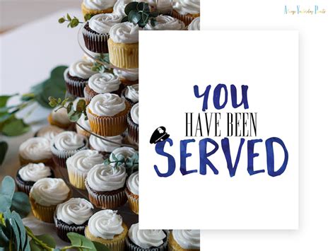 You Have Been Served Police Quote Party Printable Food Table - Etsy