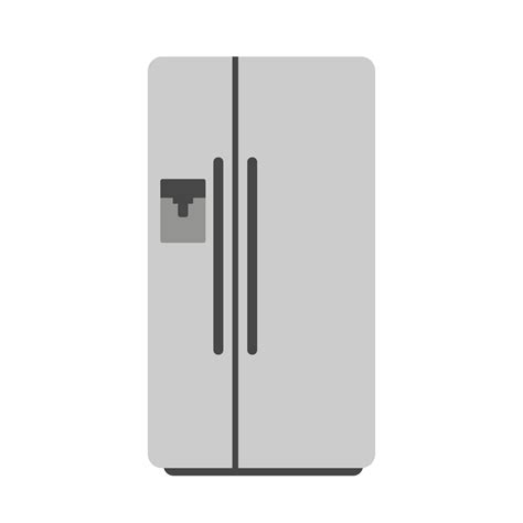 Refrigerator clipart vector illustration. Simple stainless steel fridge ...