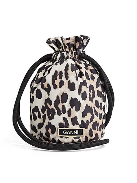 Image result for Leopard Print Drawstring Flannel Bag