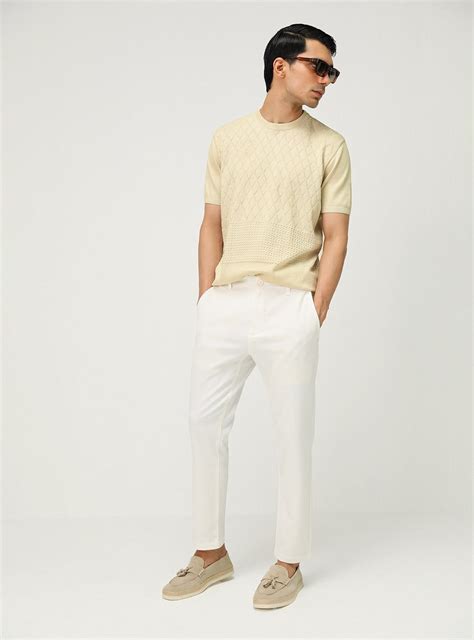 Buy Dutch White Crew | Casual Off-White Cotton Crew for Men Online ...