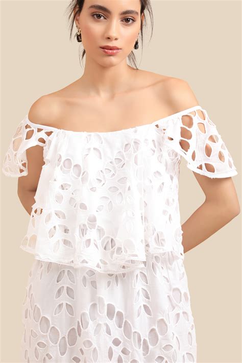 Athena Maxi Dress With Schiffli Details