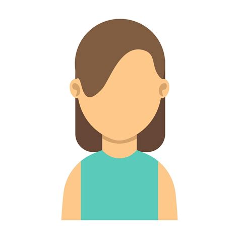 Woman avatar person female vector illustration icon character. Face ...