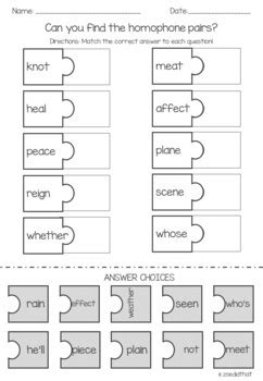Homophone of the day PLUS mixed activities set 2 by Zoe Did That