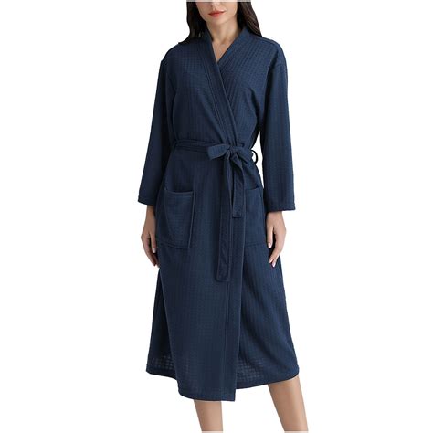 Women's Pajama Dress Long Bathrobes for Women, Womens Cotton Robe ...