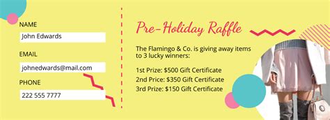 Free Raffle Ticket Template to Edit Online