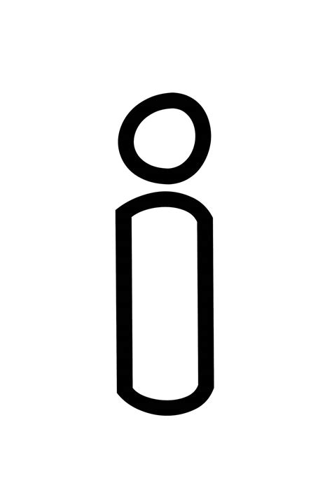Free Printable Lowercase I Bubble Letter Stencil