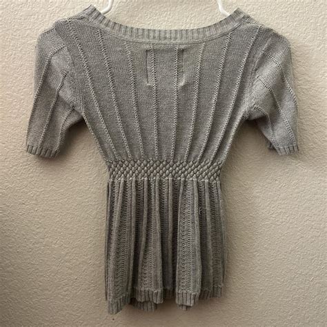 ON HOLD Cute grey buttoned babydoll top from limited... | Depop