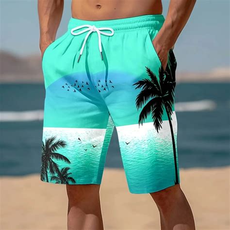 Summer-Colourful-Hawaiian-Print-Beach-Pants-Men-s-Lightweight-Loose ...
