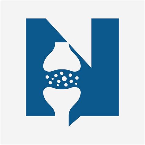 Initial letter n knee joint bone logo for medical and health symbol ...