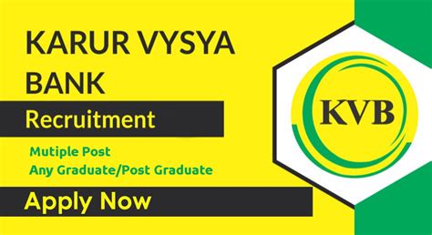 NEW JOBS UPDATES: Karur Vysya Bank Recruitment 2024 | Relationship ...