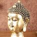 Buy Pure Brass Unique Buddha Head Statue with Mani - 9" - Budhshiv.com
