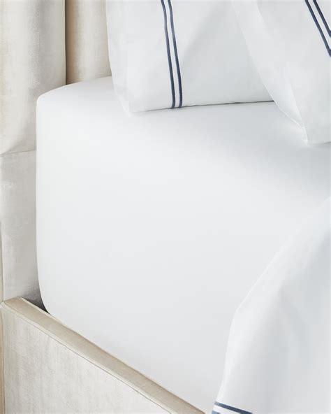Sferra Grande Hotel Queen Solid White Fitted Sheet | Neiman Marcus