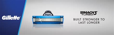 Buy Gillette Mach 3 Turbo Manual Shaving Razor Blades-Pack Of 8S ...