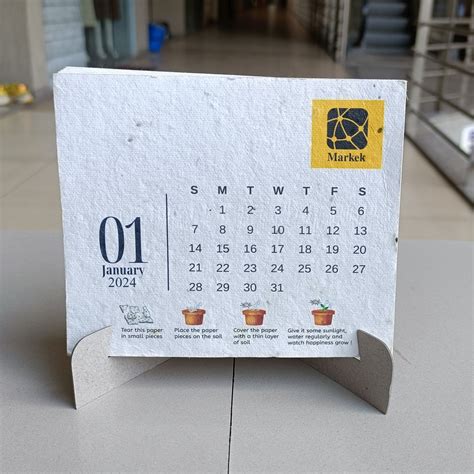 Recycled | Eco Friendly | Plantable Calendar | Hardboard Stand | MOQ 1 ...