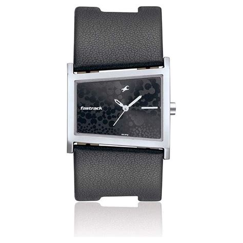 Buy Online Fastrack Quartz Analog Black Dial Leather Strap Watch for ...