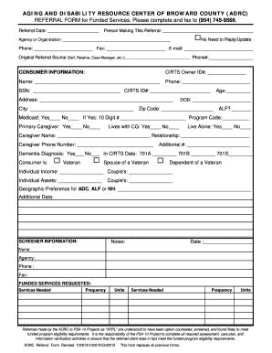 Adrc Broward Referral Form - Fill and Sign Printable Template Online