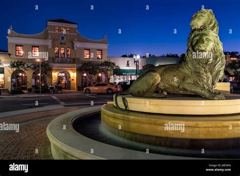 Historic San Marco Lion Water Fountain at Blue Hour, Jacksonville ...