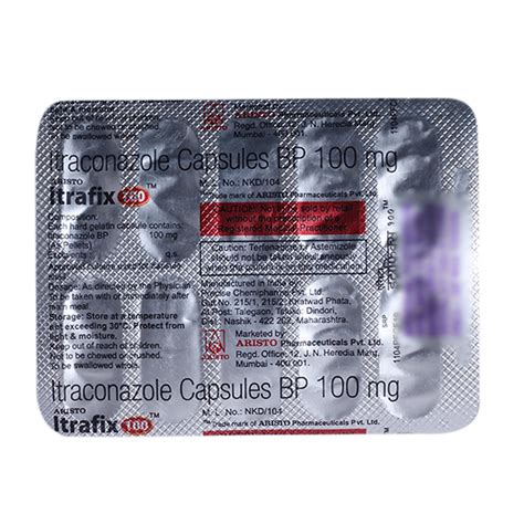 Itrafix-100mg Capsule 8's Price, Uses, Side Effects, Composition ...