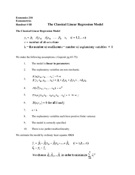 Image result for Econometric Regression Model Example