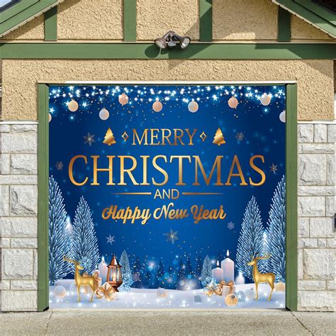 Amazon.com: 7 x 8 FT Merry Christmas Garage Door Cover Banner ...