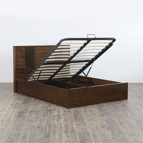 Buy Takeshi Duke King-Size Bed with Hydraulic Storage - Brown from Home ...