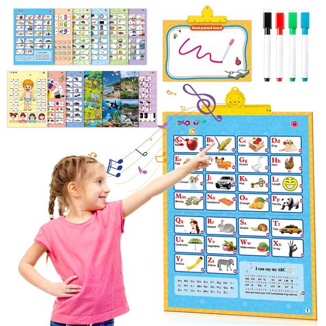 Buy JEPANOR Electronic Interactive Alphabet Wall Chart, Talking ABC ...