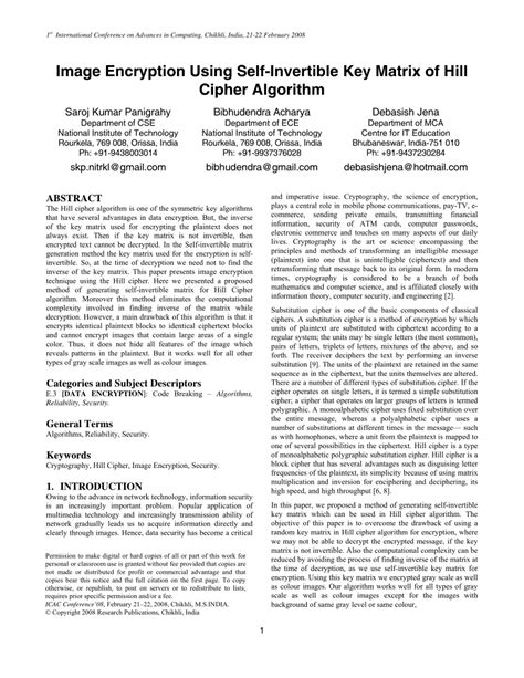 Image result for Encryption Algorithm of Hill Cipher