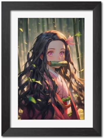 TenorArts Nezuko Kamado AI Demon Slayer Laminated Poster Framed ...