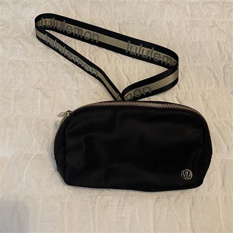 Black and gold lululemon belt bag Brand new, never... - Depop