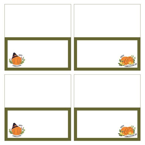 Thanksgiving Name Tags Templates - 13 Free PDF Printables | Printablee