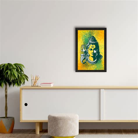 Lord Shiva Satin Matt Texture UV Art Painting - eCraftIndia Online