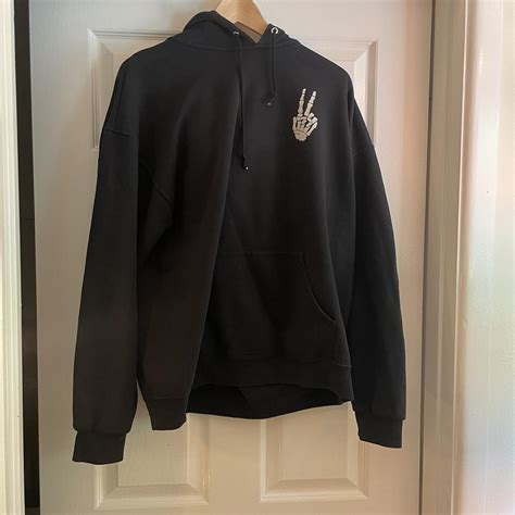 LARGE BLACK BOWERY SUPPLY CO HOODIE no signs of... - Depop