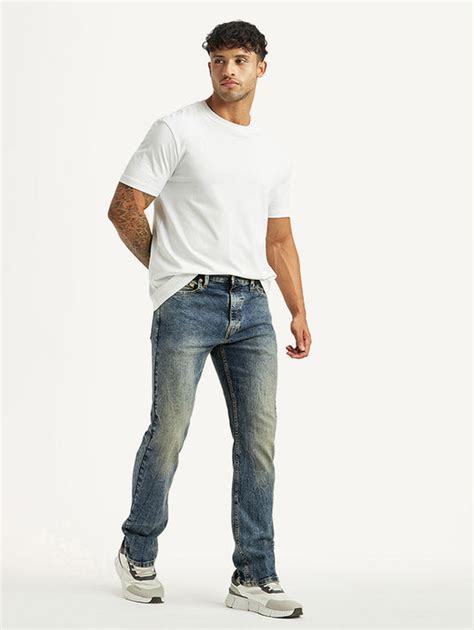 Men's Tinted 513 Blue Slim Tapered Fit Mid Rise Jeans – Levis India Store