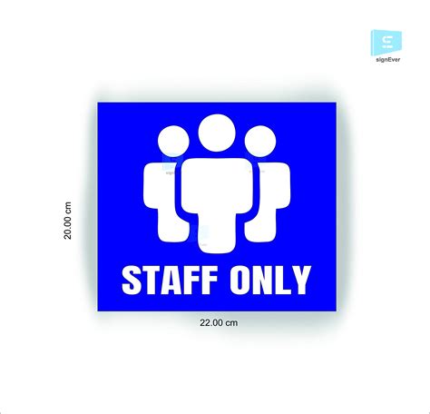 Buy SIGN EVER Staff Only Sign Board For Factory Bank Restaurant Office ...