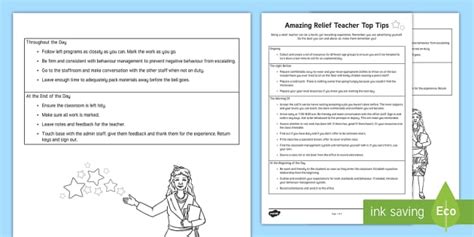 Relief Teacher Series: Building a Relief File - Twinkl