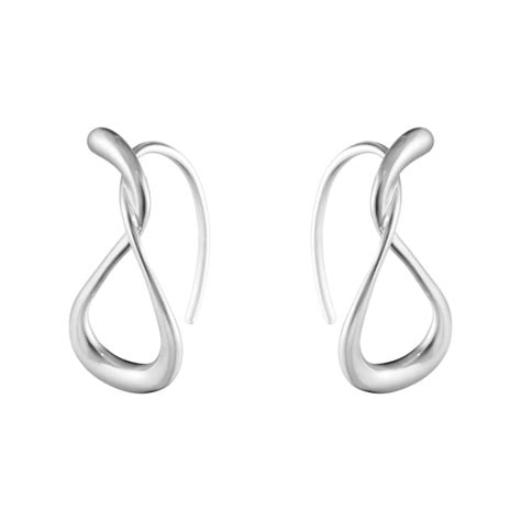 Georg Jensen Sterling Silver Mercy Drop Earrings 20001403 | Mappin and Webb