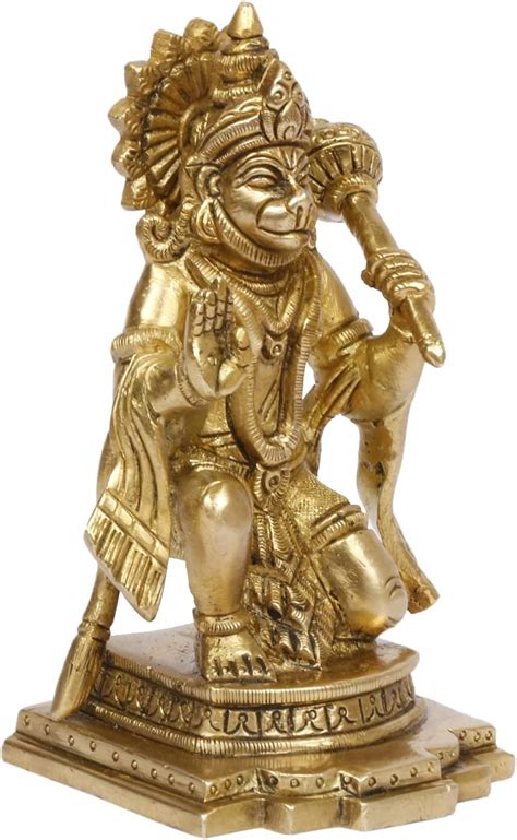 Kartique Brass Bhagwan Hanuman Sitting in Blessing India | Ubuy
