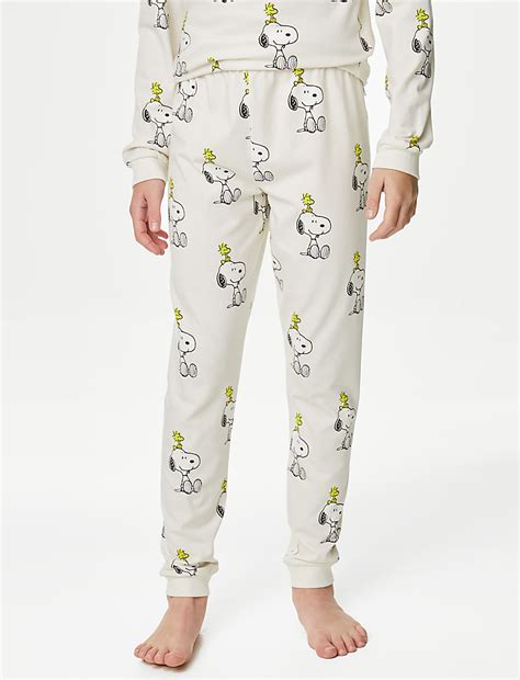 Buy Cotton Rich Snoopy™ Pyjamas (6-16 Yrs) at Marks & Spencer