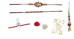 KANHA HANDICRAFT Rakhi Set for Brother Sister,Joint Peacock Rakhi ...