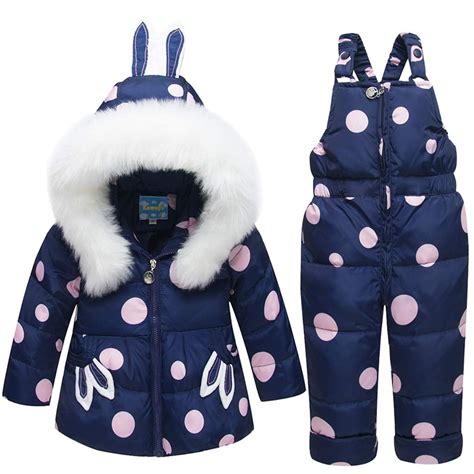 YOUI-GIFTS Baby Girls Snowsuit Set, Hooded Down Jacket + Snow Pants ...
