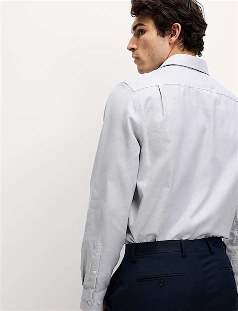 Buy Regular Fit Luxury Pure Cotton Textured Shirt at Marks & Spencer