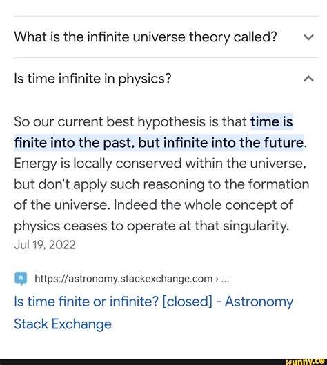 What is the infinite universe theory called? Is time infinite in ...
